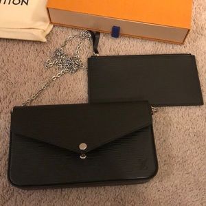Authentic AND New Felicie GM Epi Noir LV purse